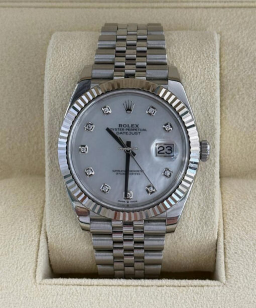 Rolex Datejust 41 MOP DIAL Madreperla in diamanti del 2023 Italia full set top condition