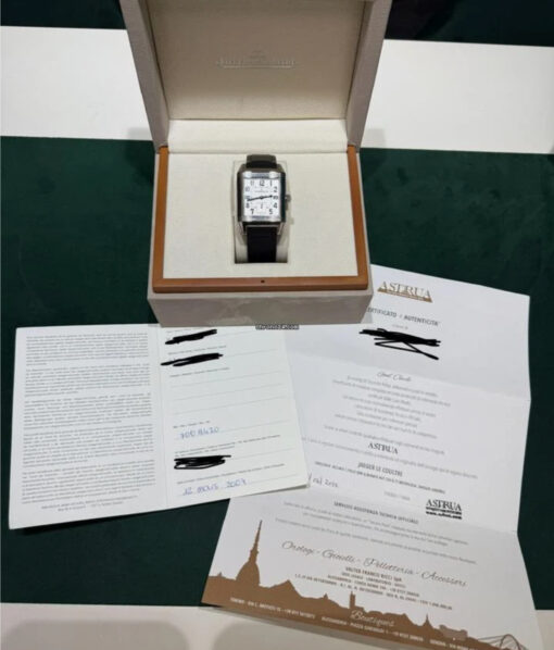Jaeger-LeCoultre Reverso Squadra Hometime 35mm del 2007 Italia quadrante bianco full set ref 7008420 - Image 2