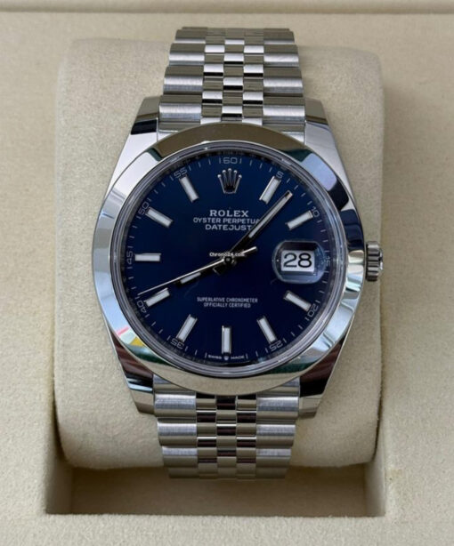 Rolex Datejust 41 NUOVO 2025 Jubilee quadrante blu full set con documenti e scatola Rolex