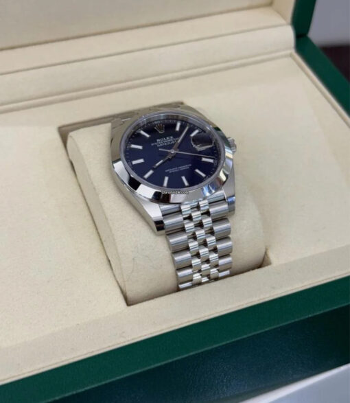 Rolex Datejust 41 NUOVO 2025 Jubilee quadrante blu full set con documenti e scatola Rolex - Image 4