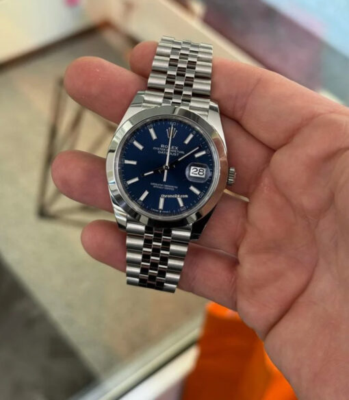 Rolex Datejust 41 NUOVO 2025 Jubilee quadrante blu full set con documenti e scatola Rolex - Image 5