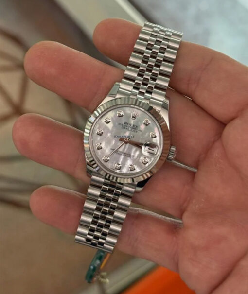 Rolex Datejust 31 NUOVO 2025 Italia MOP dial quadrante in madreperla con diamanti full set - Image 4