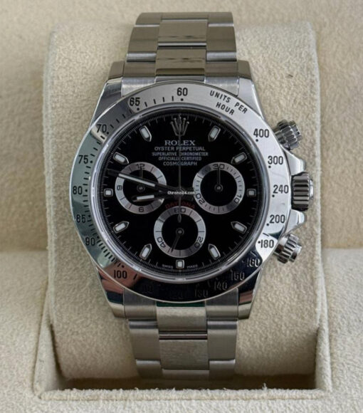 Rolex Daytona nero CHROMALIGHT del 2015 full set top condition con documenti e scatola