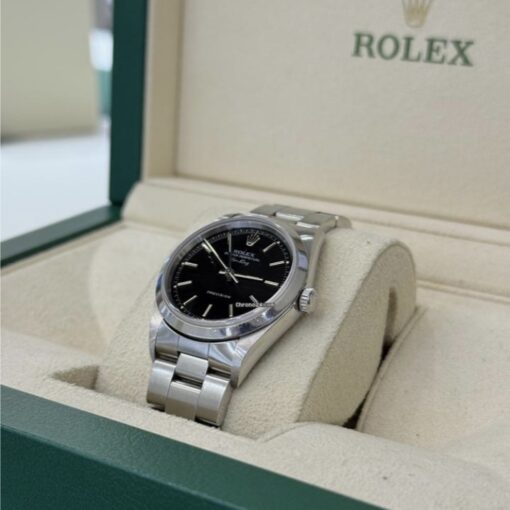 Rolex Air King 34mm nero del 1998 senza fori full set top condition con documenti e scatola - Image 4