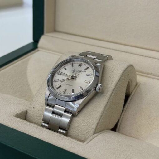 Rolex Air King 34mm quadrante argentè del 1991 full set top condition con documenti e scatola - Image 3