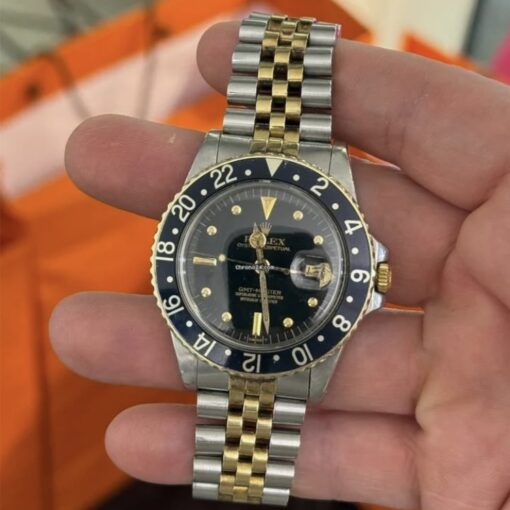 Rolex GMT-Master jubilee acciaio oro vintage vetro plexiglass del 1980 top condition con scatola - Image 5