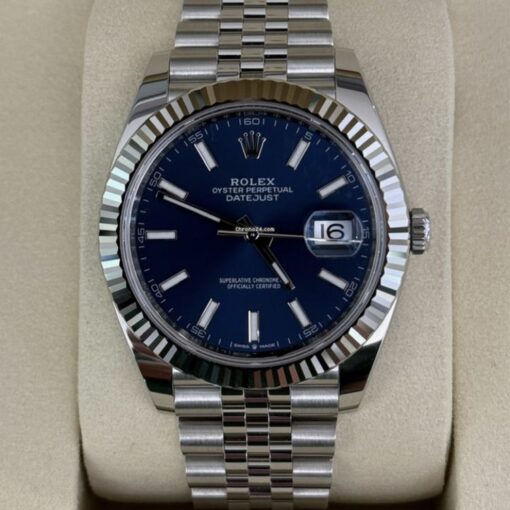 Rolex Datejust 41 Blu indici NUOVO 2025 Italia Jubilee full set con documenti e scatola