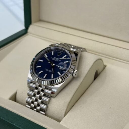 Rolex Datejust 41 Blu indici NUOVO 2025 Italia Jubilee full set con documenti e scatola - Image 4