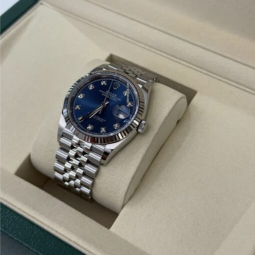 Rolex Datejust 36 NUOVO 2025 Italia Jubilee quadrante blu in diamanti full set con documenti - Image 2