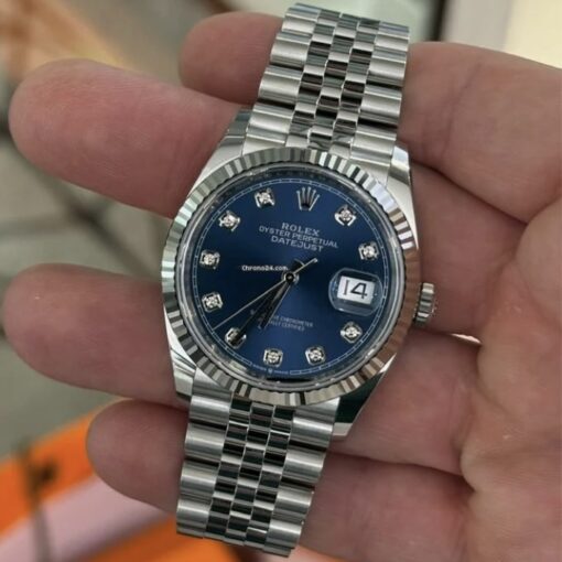 Rolex Datejust 36 NUOVO 2025 Italia Jubilee quadrante blu in diamanti full set con documenti - Image 3