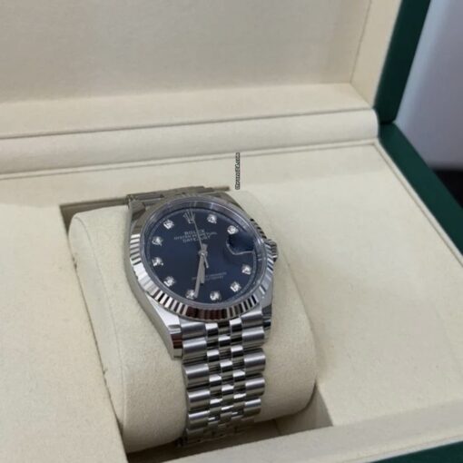 Rolex Datejust 36 NUOVO 2025 Italia Jubilee quadrante blu in diamanti full set con documenti - Image 4