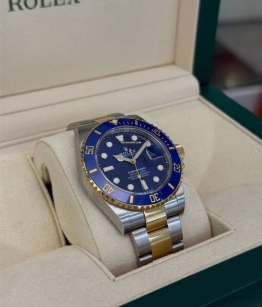 Rolex Submariner Date del 2021 blu acciaio oro full set excellent condition documenti e scatola - Image 3