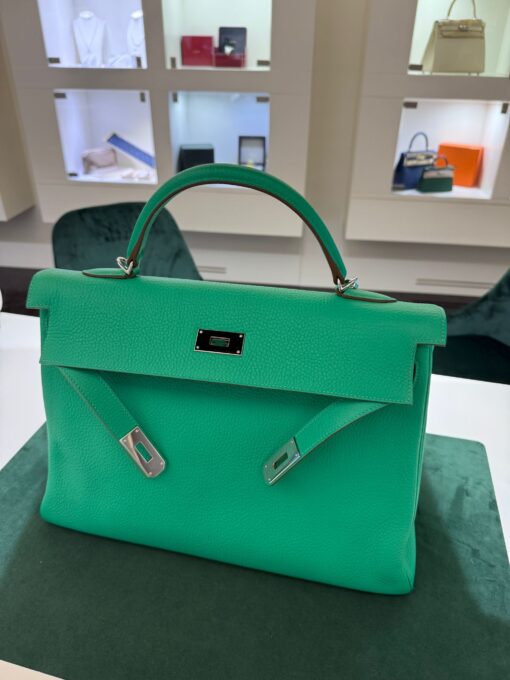 Hermès Birkin 40 retourne veau pellame togo second hand color vert ment ( verde ) - Image 4