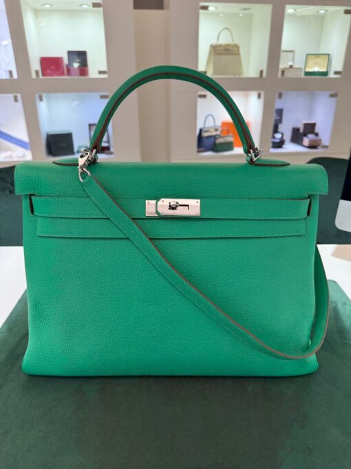 Hermès Birkin 40 retourne veau pellame togo second hand color vert ment ( verde )
