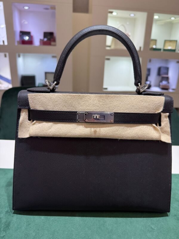 Herm&egrave;s Kelly 28 Sellier veau pellame Epsom NUOVA 2025 Maggio seriale K color NOIR nero