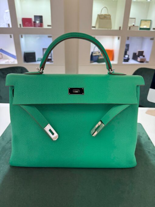 Hermès Birkin 40 retourne veau pellame togo second hand color vert ment ( verde ) - Image 5