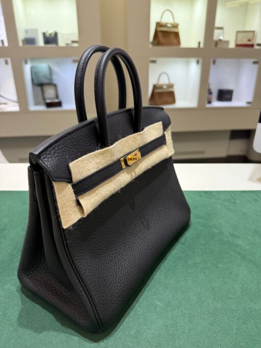 Hermès Birkin 25 retourne veau togo noir stampa B MAI INDOSSATA 2024 colore nera hardware palladio full set con scontrino ufficiale Hermès pellicole stickers ovunque . - Image 2