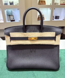 Hermès Birkin 25 retourne veau togo noir stampa B MAI INDOSSATA 2024 colore nera hardware palladio full set con scontrino ufficiale Hermès pellicole stickers ovunque .
