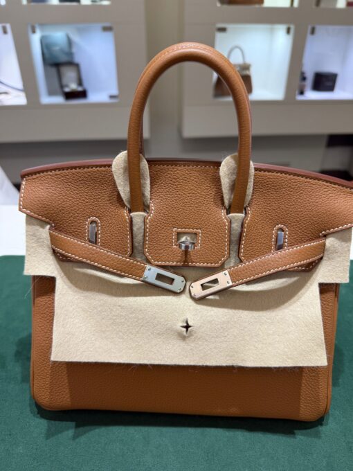 Hermès Birkin 25 retourne veau togo noir stampa B MAI INDOSSATA 2024 colore nera hardware palladio full set con scontrino ufficiale Hermès pellicole stickers ovunque - Image 2
