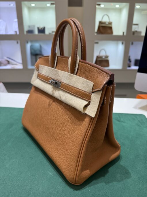 Hermès Birkin 25 retourne veau togo noir stampa B MAI INDOSSATA 2024 colore nera hardware palladio full set con scontrino ufficiale Hermès pellicole stickers ovunque - Image 3