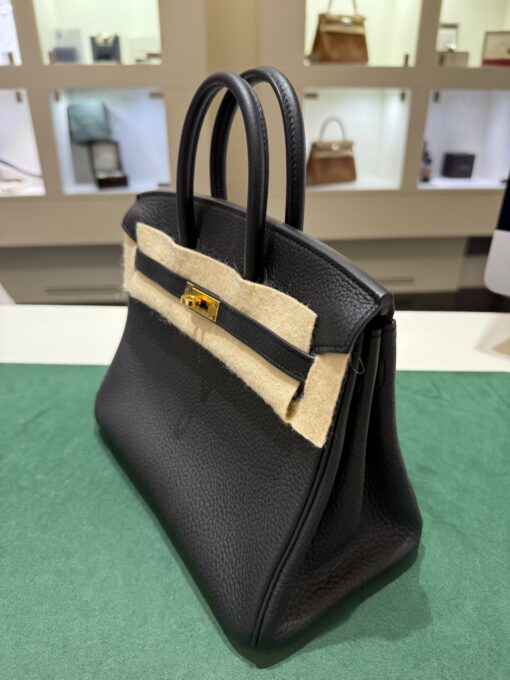 Hermès Birkin 25 retourne veau togo noir stampa B MAI INDOSSATA 2024 colore nera hardware palladio full set con scontrino ufficiale Hermès pellicole stickers ovunque . - Image 4