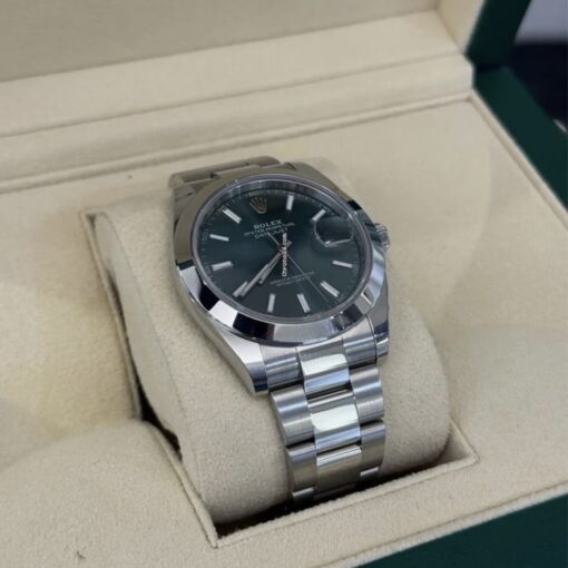 Rolex Datejust 41 NUOVO 2024 Italia green menta verde full set con documenti e scatola Rolex - Image 4