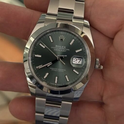 Rolex Datejust 41 NUOVO 2024 Italia green menta verde full set con documenti e scatola Rolex - Image 5