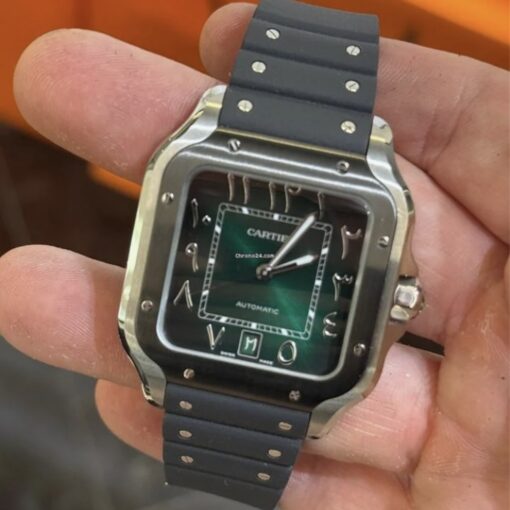 Cartier Santos Large NUOVO 2025 green arabic dial 40mm full set con documenti e scatola - Image 3