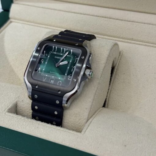 Cartier Santos Large NUOVO 2025 green arabic dial 40mm full set con documenti e scatola - Image 5