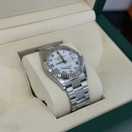 Rolex Datejust 36 bianco white del 2021 oyster full set top condition con documenti e scatola - Image 2