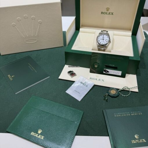 Rolex Datejust 36 bianco white del 2021 oyster full set top condition con documenti e scatola - Image 3
