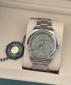 Rolex Oyster Perpetual PISTACHIO Stainless Dial (2025) NUOVA full set con documenti e scatola