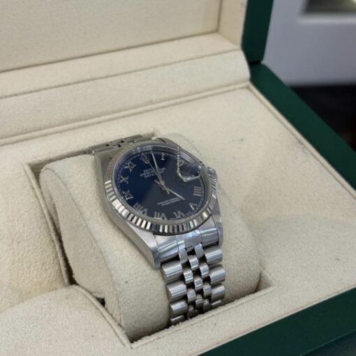 Rolex Datejust 36 quadrante BLU del 2001 Jubilee full set top condition con documenti e scatola - Image 3