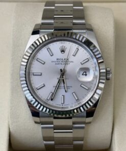 Rolex Datejust 41 argentè oyster NUOVO 2025 full set con documenti e scatola Rolex