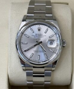 Rolex Datejust 36 quadrante argento NUOVO 2025 Giugno Oyster full set con documenti e scatola