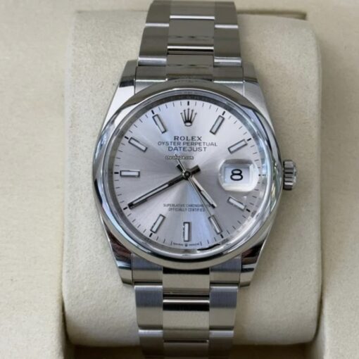 Rolex Datejust 36 quadrante argento NUOVO 2025 Giugno Oyster full set con documenti e scatola