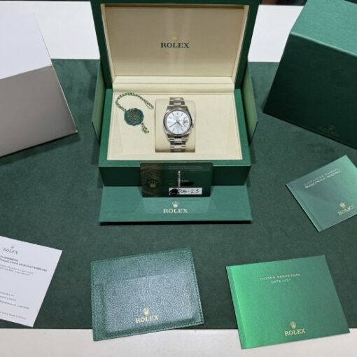 Rolex Datejust 36 quadrante argento NUOVO 2025 Giugno Oyster full set con documenti e scatola - Image 4