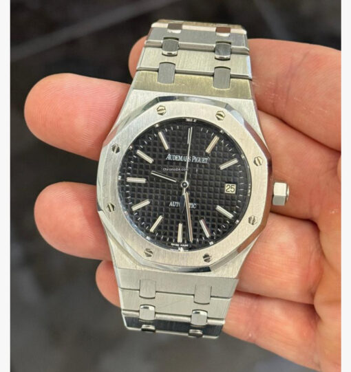 Audemars Piguet Royal Oak Selfwinding 39mm black dark del 2010 full set top condition con documenti e scatola - Image 3