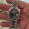 Rolex Datejust 36 NUOVO 2025 ardesia grigio jubilee Luglio acciao oro rosa full set documenti