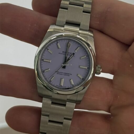 Rolex Oyster Perpetual 34 Lavender dial NEW MODEL 2025 NUOVO full set con documenti scatola - Image 4