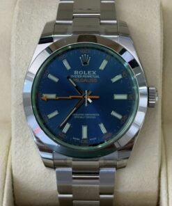 Rolex Milgauss blu NUOVO full stickers full pellicole full set del 2020 card verde Italia