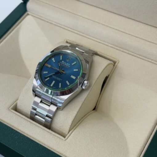 Rolex Milgauss blu NUOVO full stickers full pellicole full set del 2020 card verde Italia - Image 3