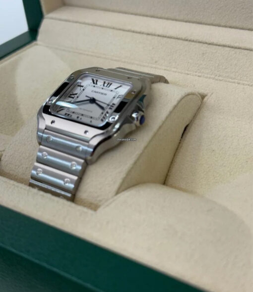 Cartier Santos De Cartier medio NUOVO 2025 Luglio Bianco White full set con documenti - Image 3