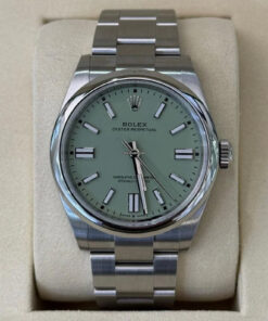 Rolex Oyster Perpetual PISTACHIO Stainless Dial (2025) NUOVA Luglio Italia full set