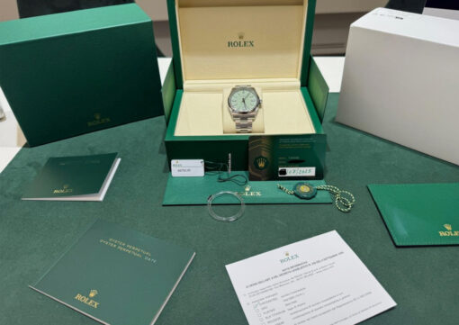 Rolex Oyster Perpetual PISTACHIO Stainless Dial (2025) NUOVA Luglio Italia full set - Image 2