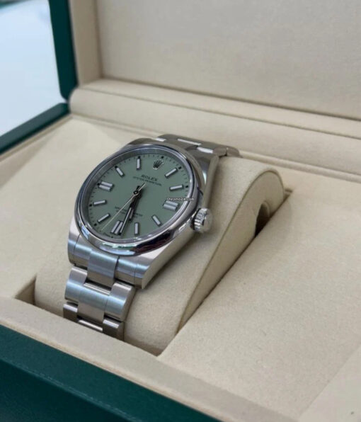 Rolex Oyster Perpetual PISTACHIO Stainless Dial (2025) NUOVA Luglio Italia full set - Image 3