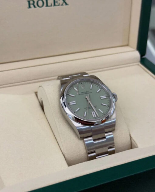 Rolex Oyster Perpetual PISTACHIO Stainless Dial (2025) NUOVA Luglio Italia full set - Image 4