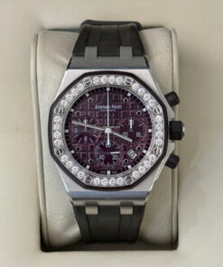Audemars Piguet Royal Oak Offshore Lady purple dial del 2009 full set top condition con documenti scatola