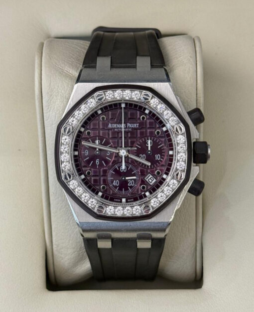 Audemars Piguet Royal Oak Offshore Lady purple dial del 2009 full set top condition con documenti scatola