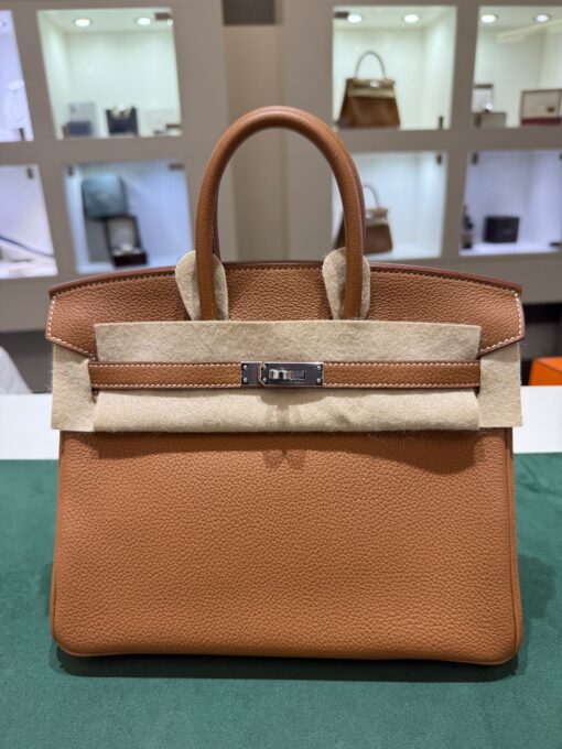Hermès Birkin 25 retourne veau togo noir stampa B MAI INDOSSATA 2024 colore nera hardware palladio full set con scontrino ufficiale Hermès pellicole stickers ovunque